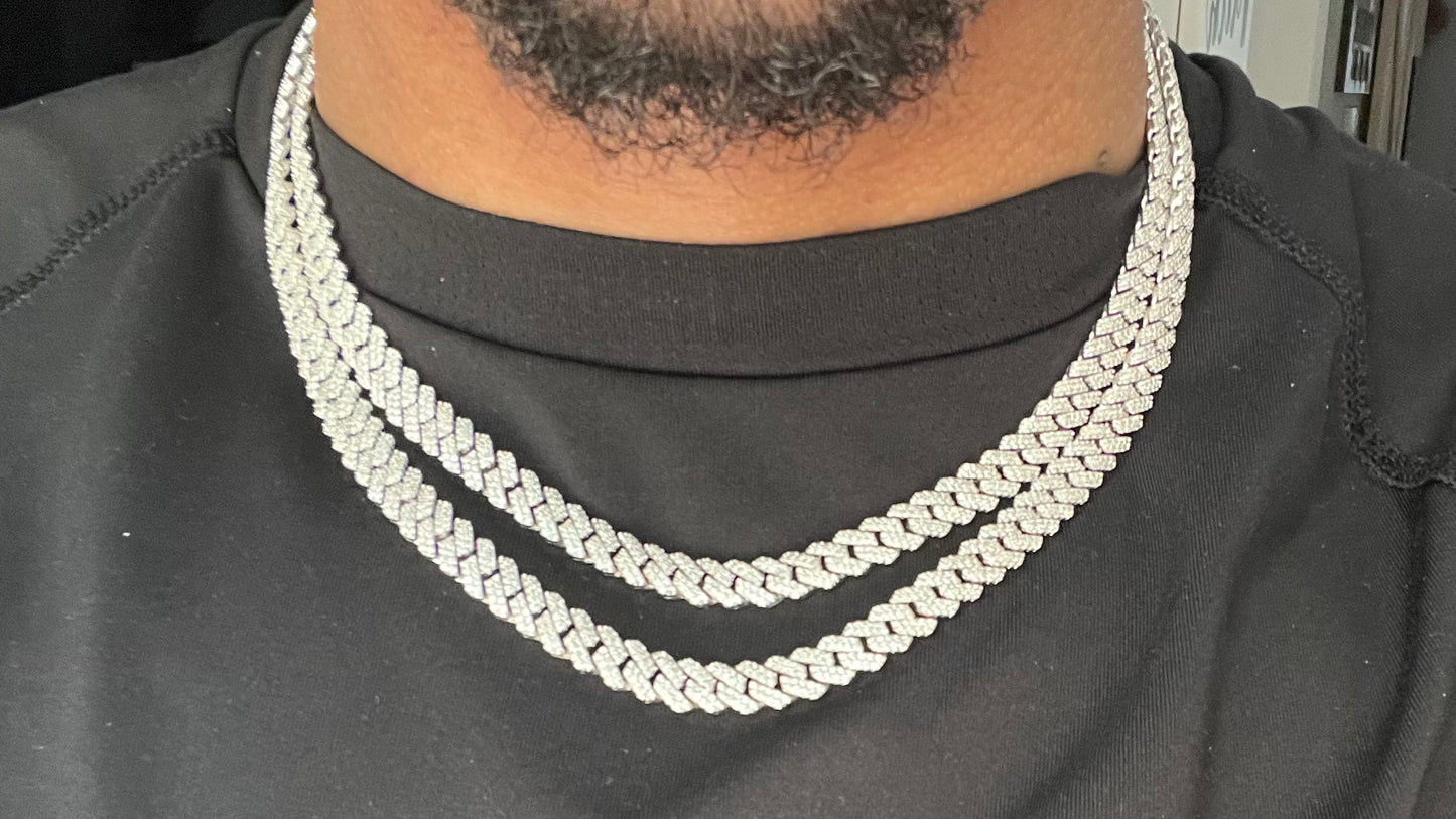 8mm S925 VVS MOISSANITE CUBAN LINK